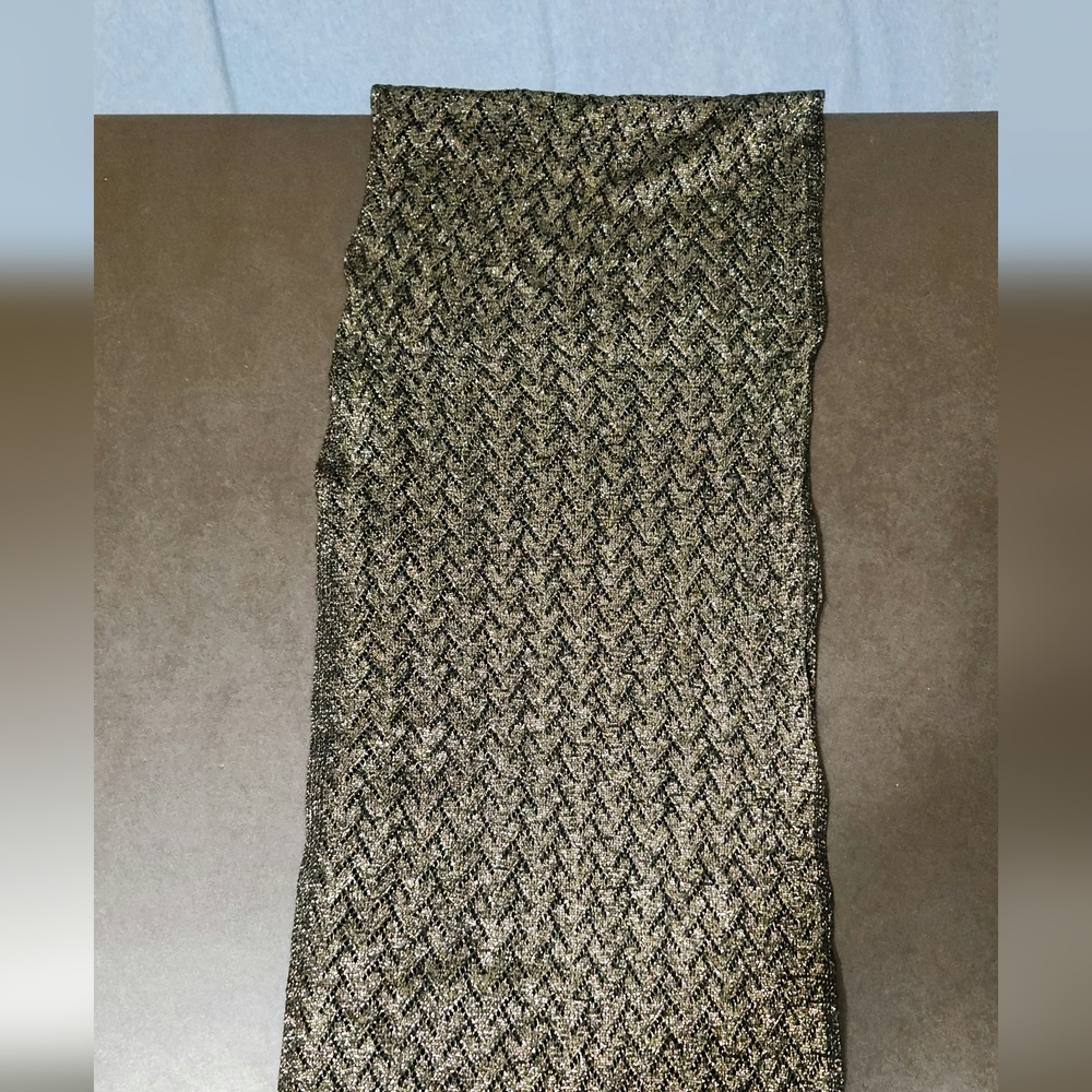 Black gold shimmery scarf